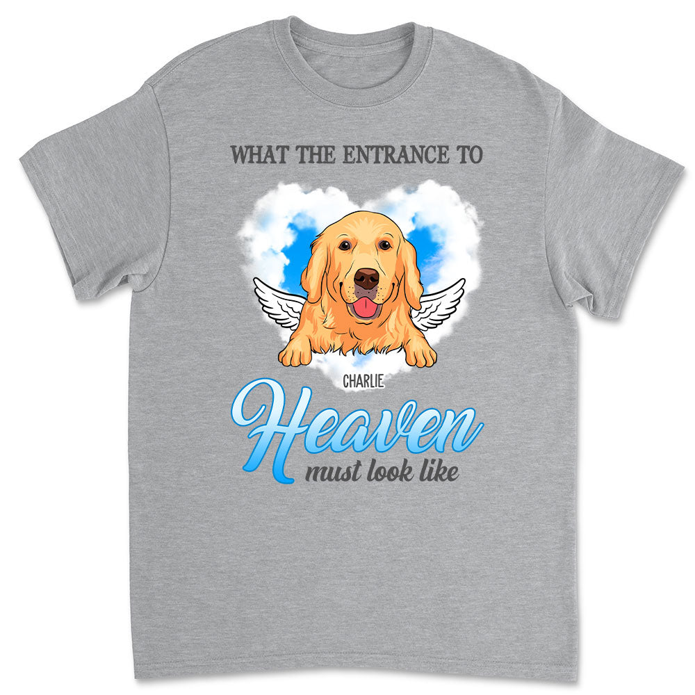 Heaven's Entrance - Personalized Custom Unisex 5.3 oz T-shirt for Pet Lovers