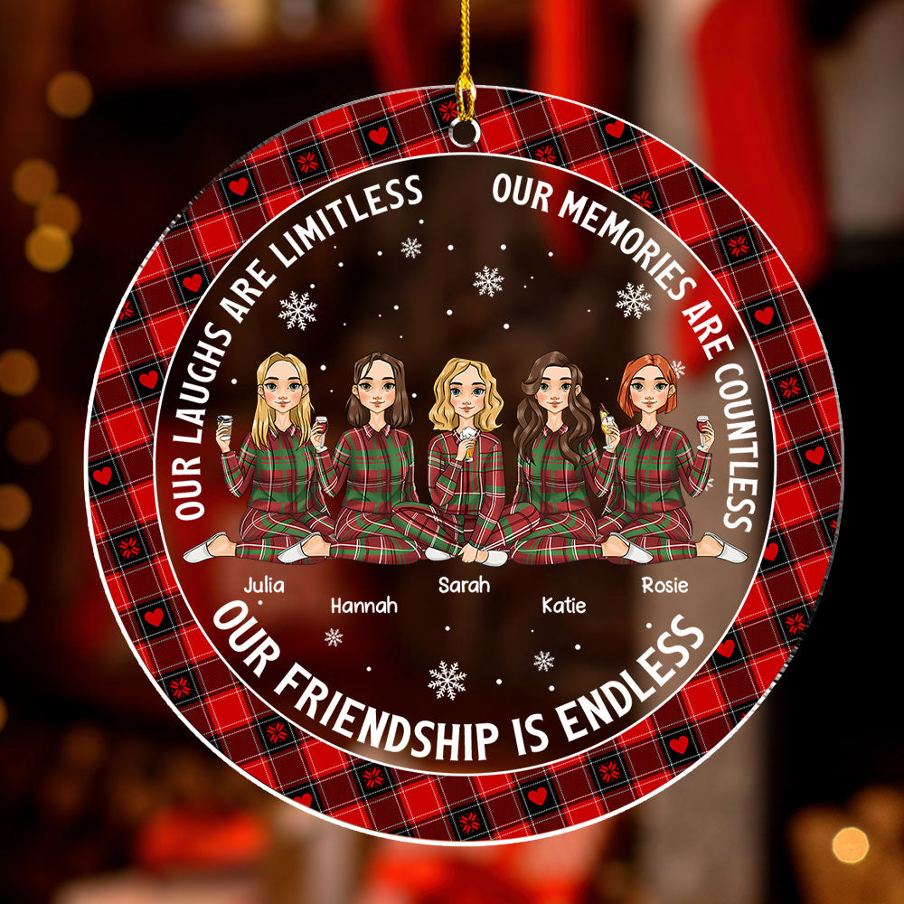 Endless Laughter - Personalized Custom 4' Diameter 0.2' Thickness Acrylic Christmas Ornament
