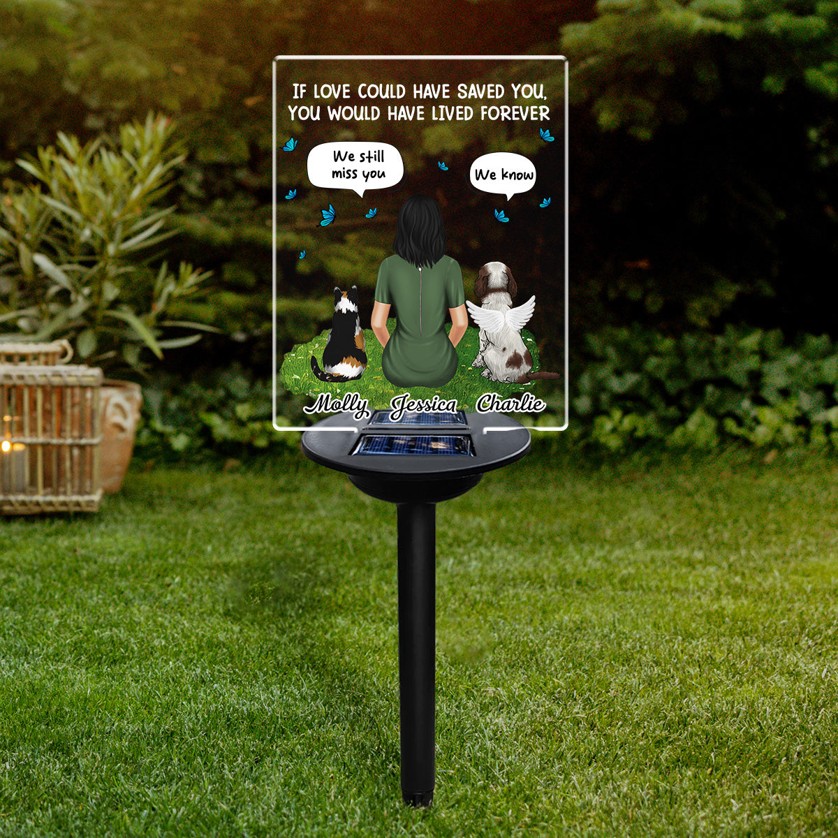 Personalized Custom Solar Light - My Heart Was Not Ready To Lose You: A Memorial Tribute