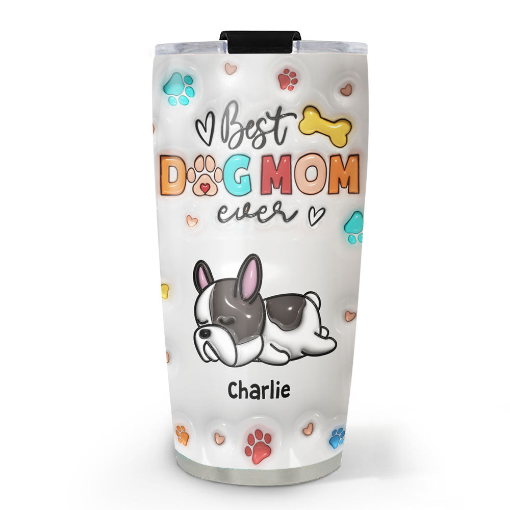 Mom Of The Dogs Ver 2 - Personalized Custom 3D Inflated Effect 20oz Stainless Steel Tumbler with Thousands of Cool Designs