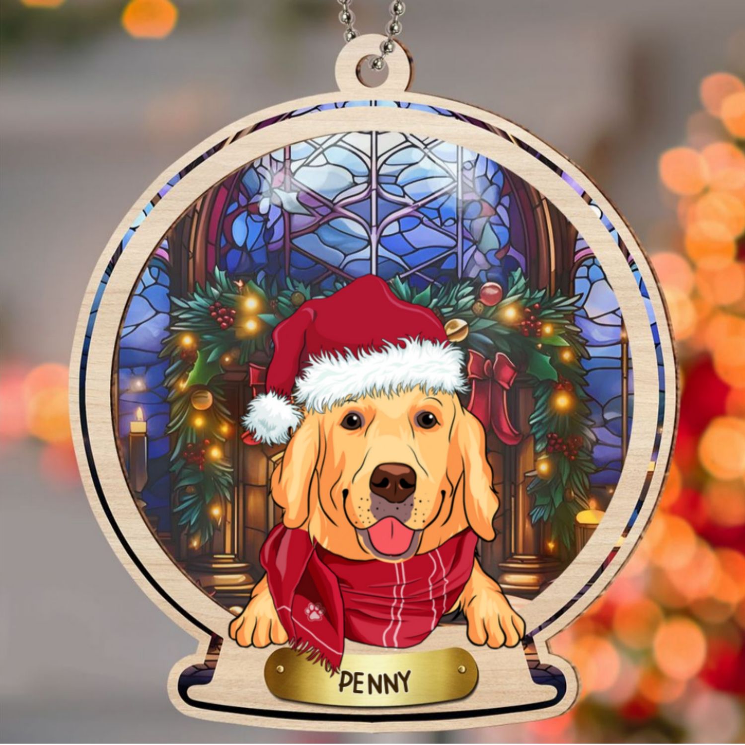 Personalized Custom Snow Globe Dog Suncatcher Ornament - Ideal for Special Occasions