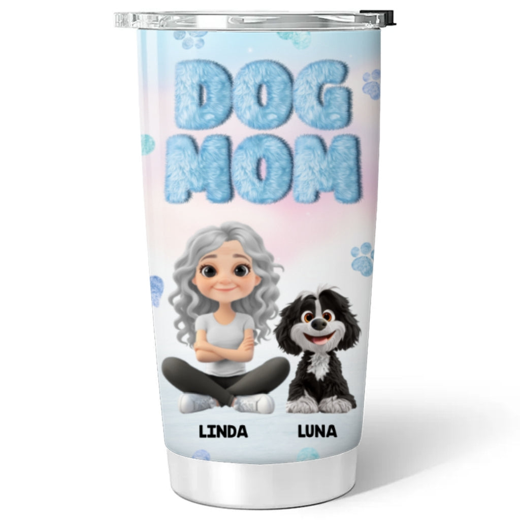 Fluffy Dog Mom - Exquisite Personalized Custom Tumbler for All Occasions