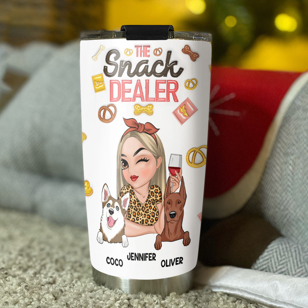 The Snack Dealer - Personalized Custom 3D Inflated Effect 20oz Stainless Steel Tumbler for All Occasions