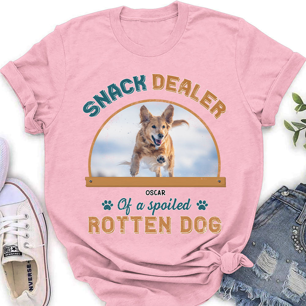 Personalized Custom Women's T-shirt - Dog Snack Dealer Photo Design
