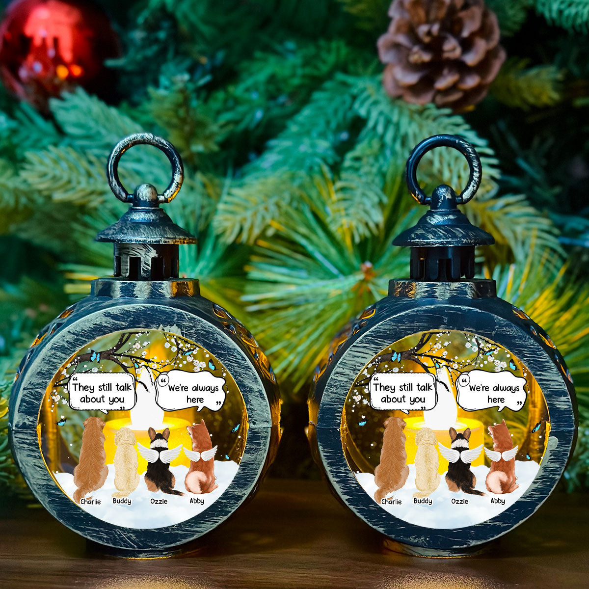 I Know They Miss Me - Exquisitely Personalized Custom Christmas Lantern for Heartfelt Celebrations