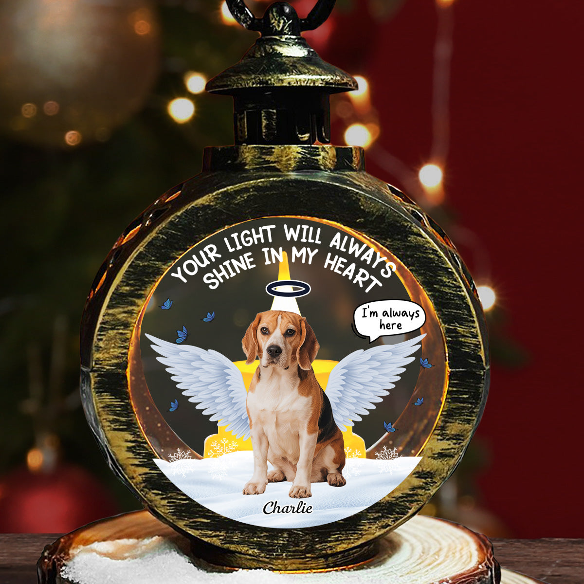 Forever Missed - Customizable Personalized Christmas Lantern for Heartfelt Holiday Decor