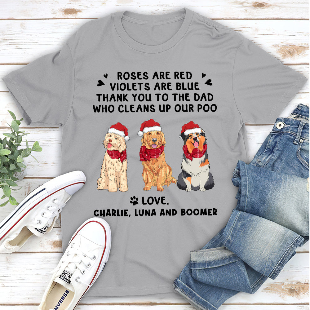 Thanks To Dad - Personalized Custom Unisex 5.3 oz T-shirt for Pet Lovers