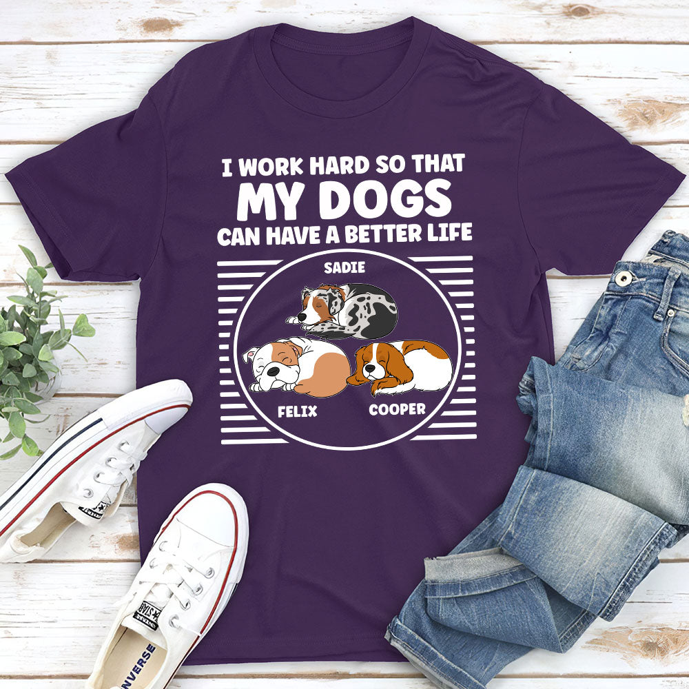 Work Hard For My Kids - Premium Personalized Custom Unisex 5.3 oz T-shirt