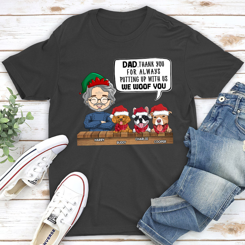 Putting Up With - Personalized Custom Unisex 5.3 oz T-shirt for Pet Lovers