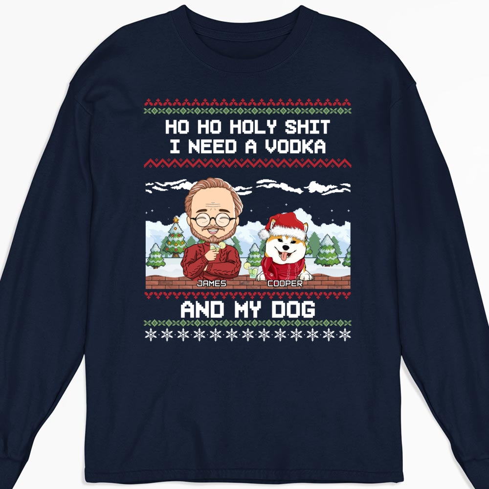 Ho Ho Holy Christmas - Exclusive Personalized Custom Long Sleeve T-shirt for Pet Lovers