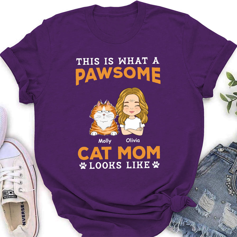 Pawsome Dad Look - Personalized Custom Women's T - shirt for Pet Lovers