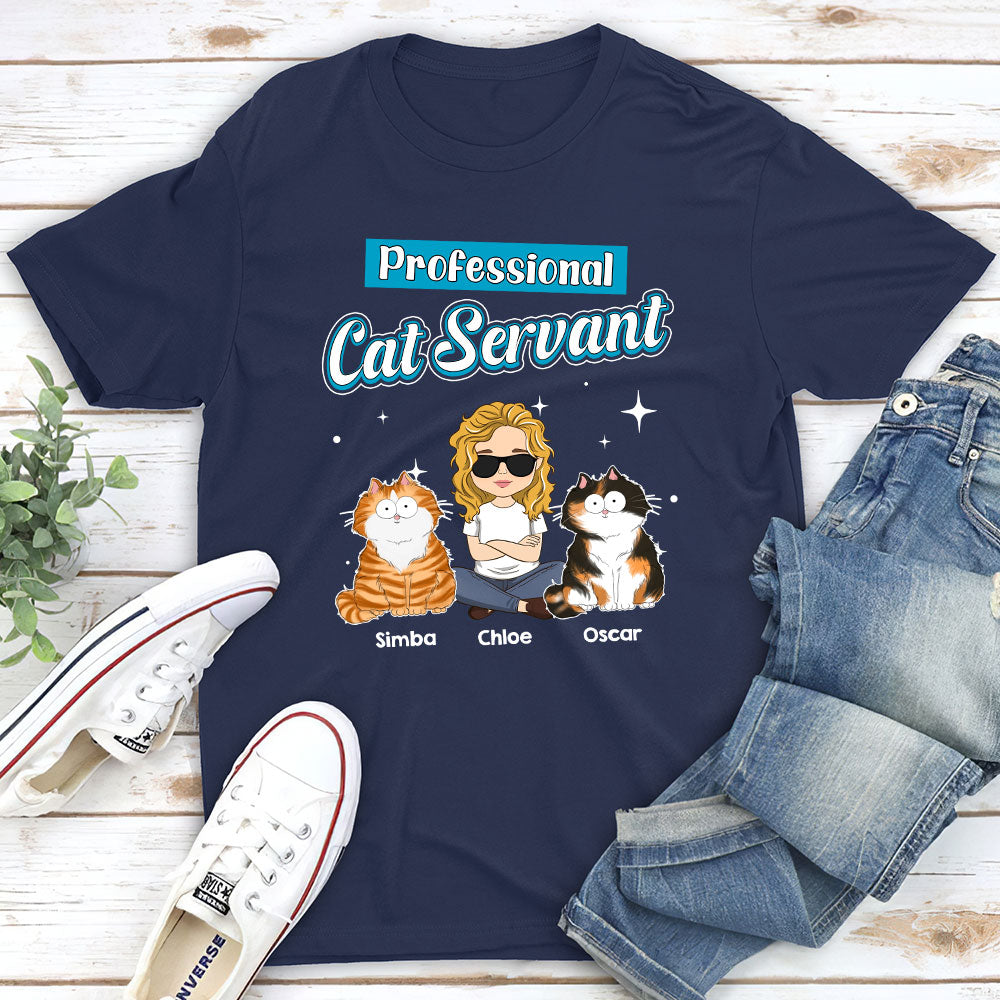 Funny Cat Servant Personalized Custom Unisex 5.3 oz T-shirt