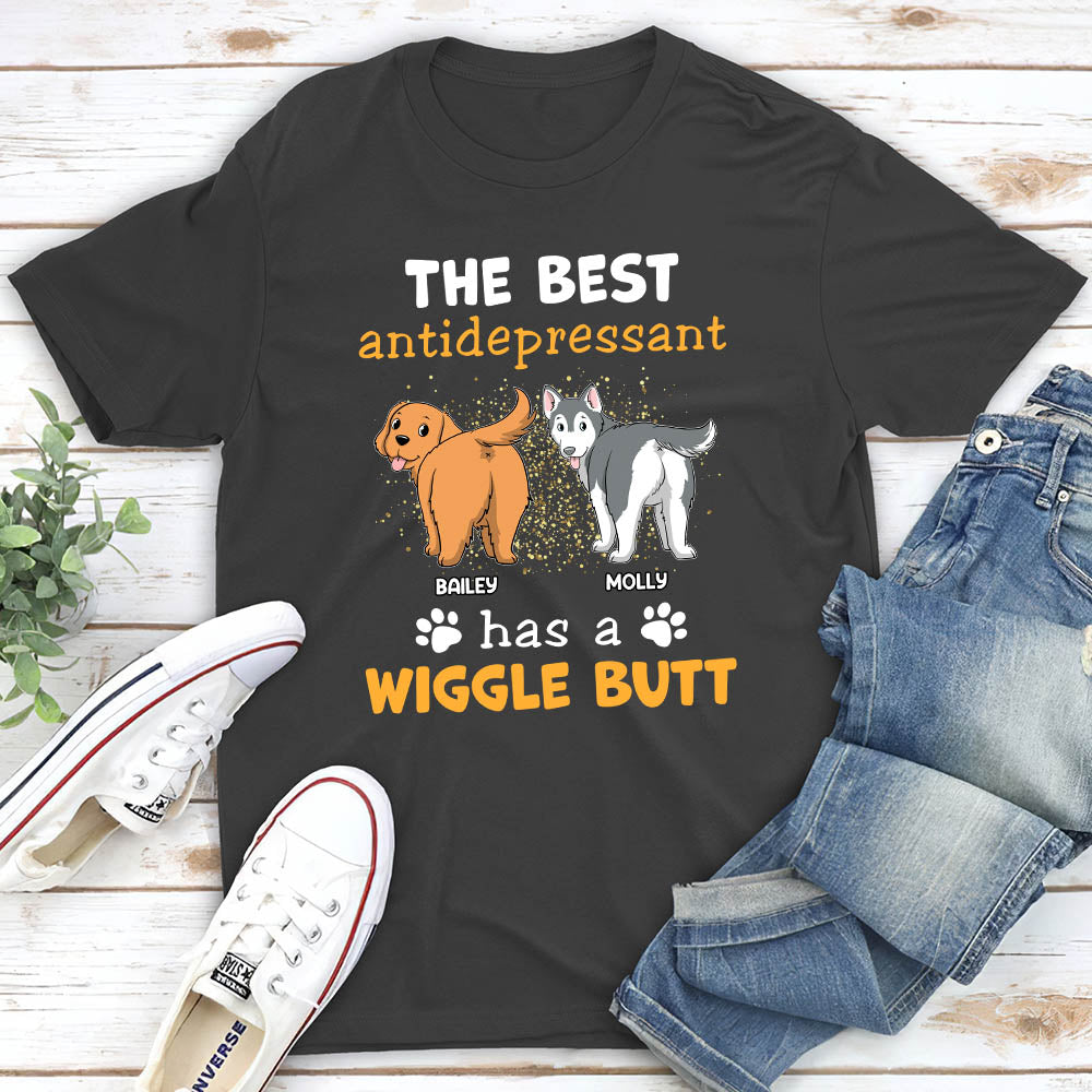 Wiggle Butt - Personalized Custom Unisex 5.3 oz T-shirt for Pet Lovers