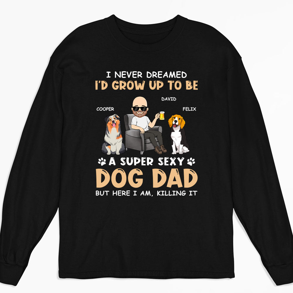Sexy Dad Mom 2 - Personalized Custom Long Sleeve T-shirt for Pet Lovers