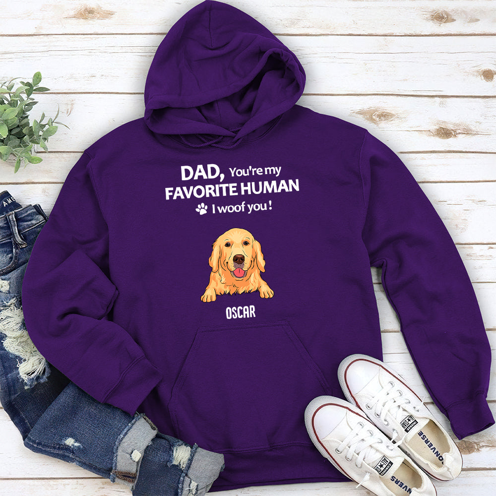 Personalized Custom 'Dogs Favorite Human' Unisex 8.0 oz Hoodie