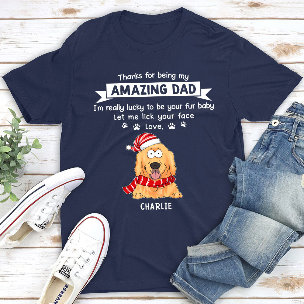 Lucky Fur Baby - Personalized Custom Unisex 5.3 oz T-shirt for Pet Lovers