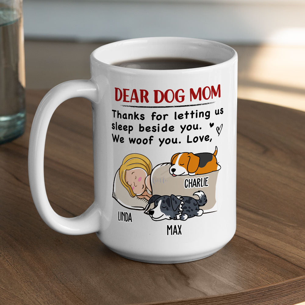 Sleep Beside You - Customizable Personalized Coffee Mug for Pet Lovers