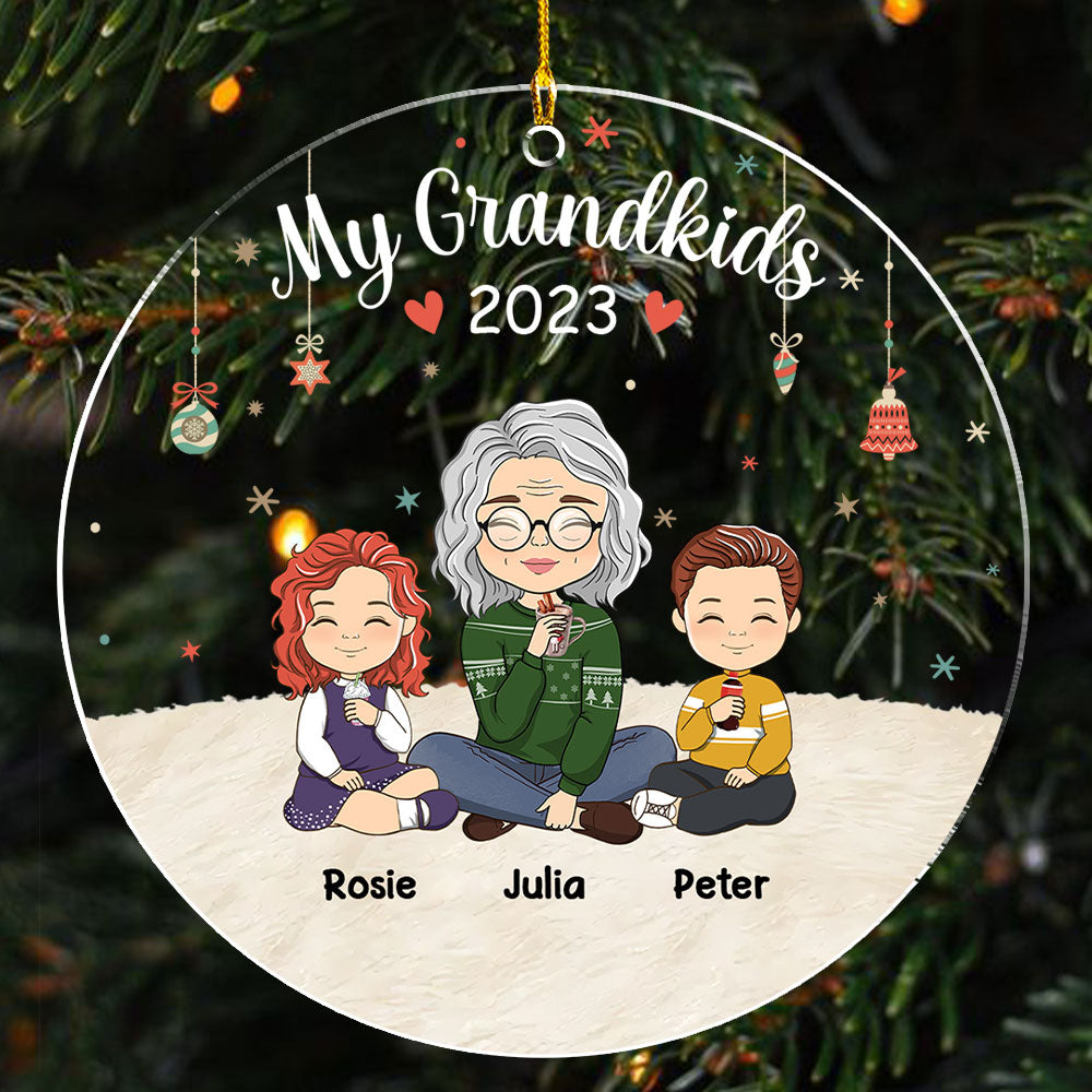 All My Grandkids - Customizable Personalized Acrylic Christmas Ornament