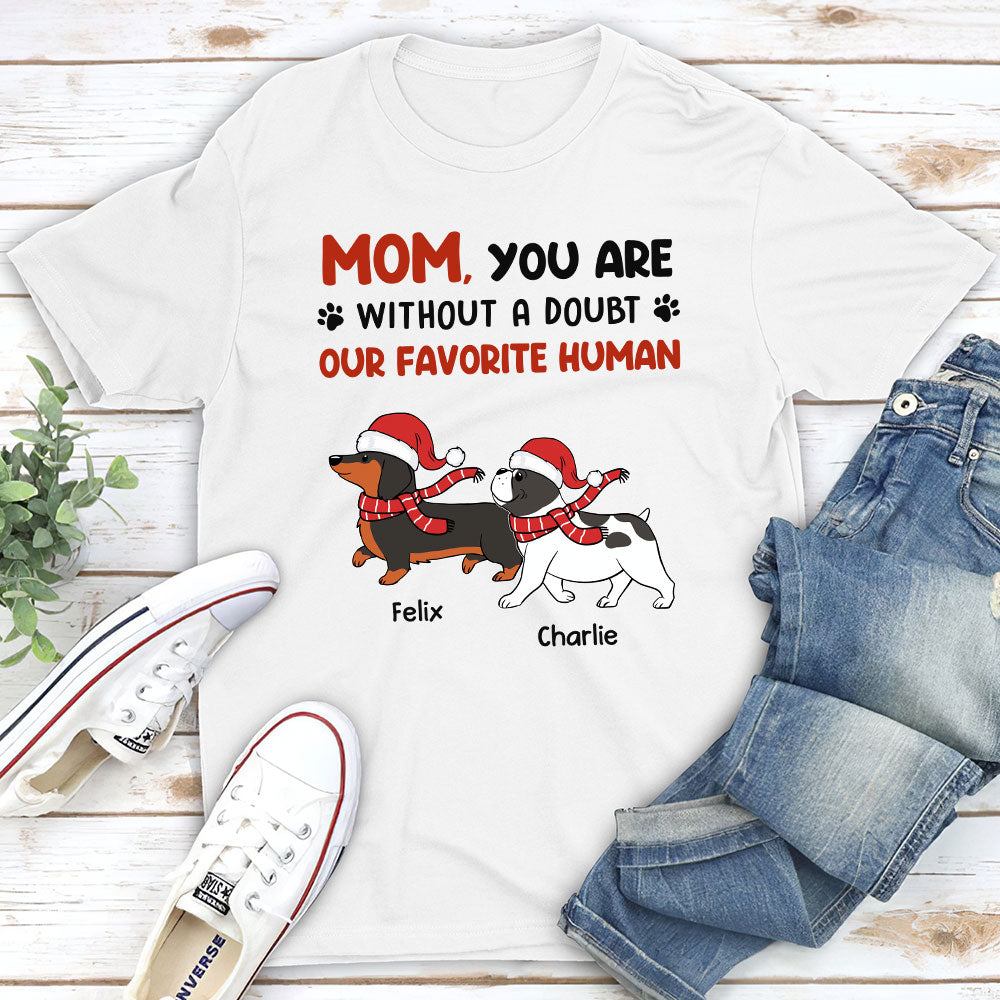 Favorite Dad Mom No Doubt - Personalized Custom Unisex 5.3 oz T-shirt for Pet Lovers