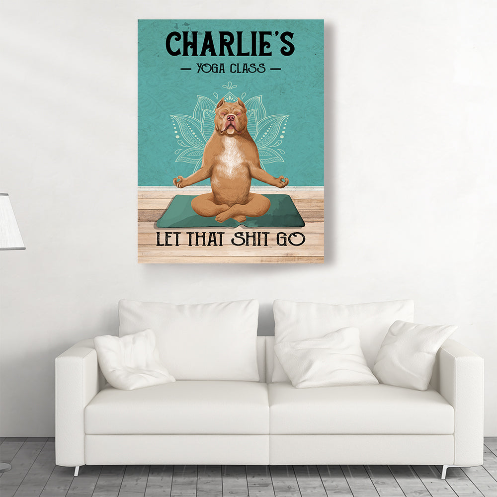 Exclusive Dog Yoga Class - Personalized Custom Matte Canvas Print for Pet Lovers