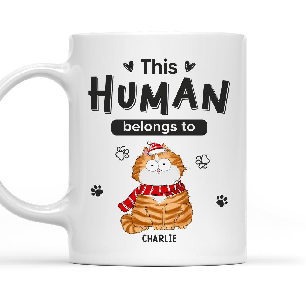 Belongs To Cats Christmas - Customizable Personalized Coffee Mug for Pet Lovers