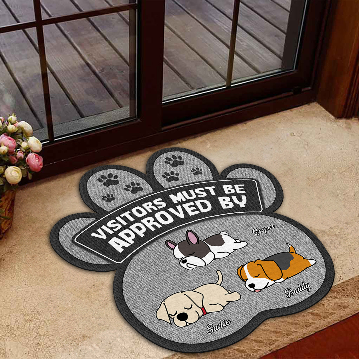 Must Be Approved - Customizable Personalized Dog Picture Doormat