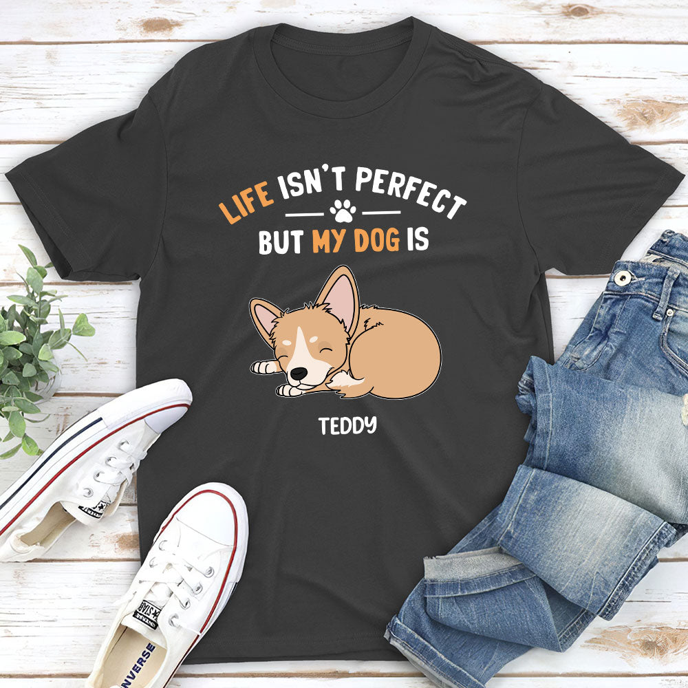 My Dog Is Perfect - Personalized Custom Unisex Heavy Cotton Midweight T-shirt for Pet Lovers