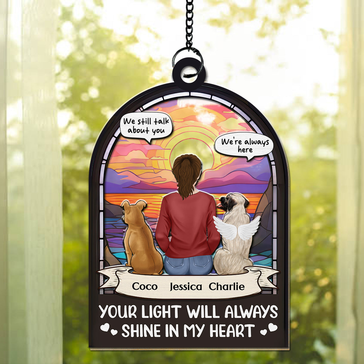 Always With You - Exquisite Personalized Custom Suncatcher for Special Occasions