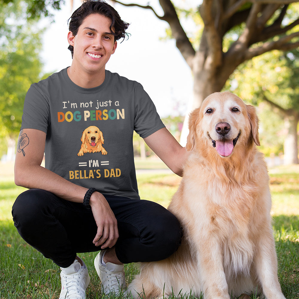 Not Just Dog Person - Personalized Custom Unisex Heavy Cotton T-shirt for Pet Lovers