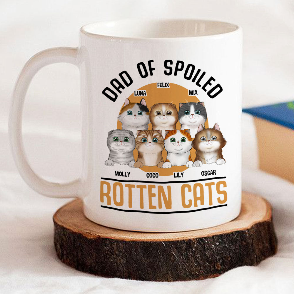 Spoiled Rotten Cat - Exquisitely Personalized Custom Coffee Mug for Pet Lovers