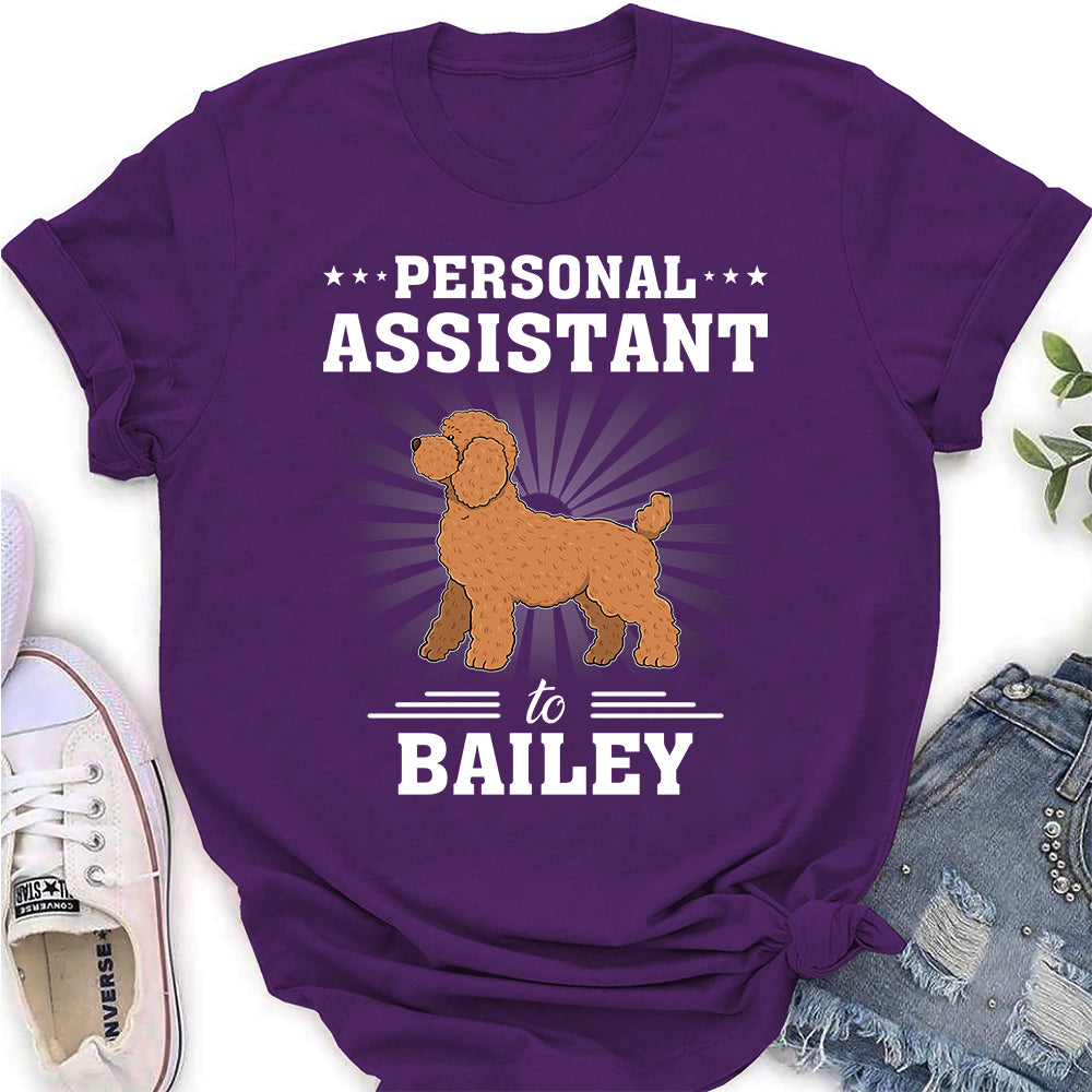 Dog Assistant - Exclusive Personalized Custom Women's T-shirt for Pet Lovers
