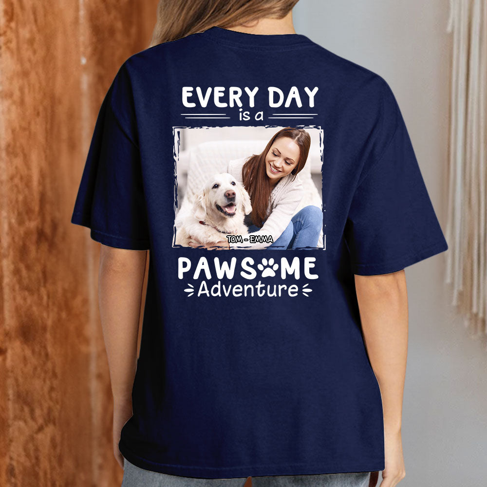 Pawsome Adventure Personalized Custom Unisex 5.3 oz T-shirt with Copyrighted Artwork