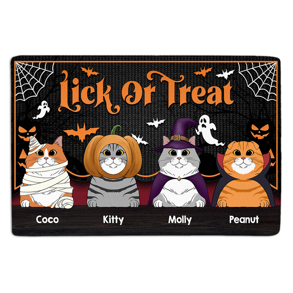 Lick Or Treat - Customizable Personalized Dog Picture Doormat for Pet Lovers