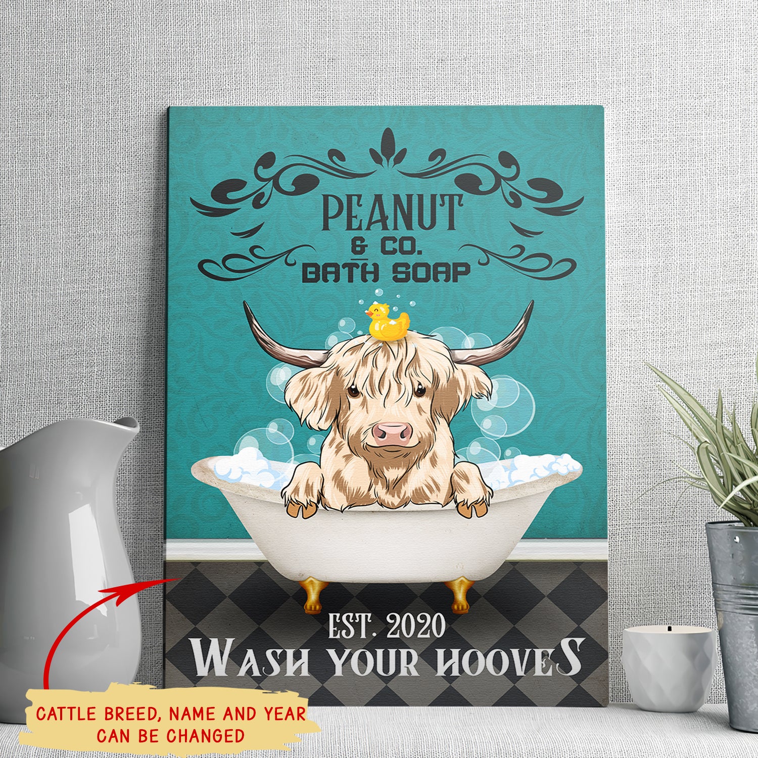 Moo Bath Soap Co. - Exquisite Personalized Custom Canvas for Pet Lovers