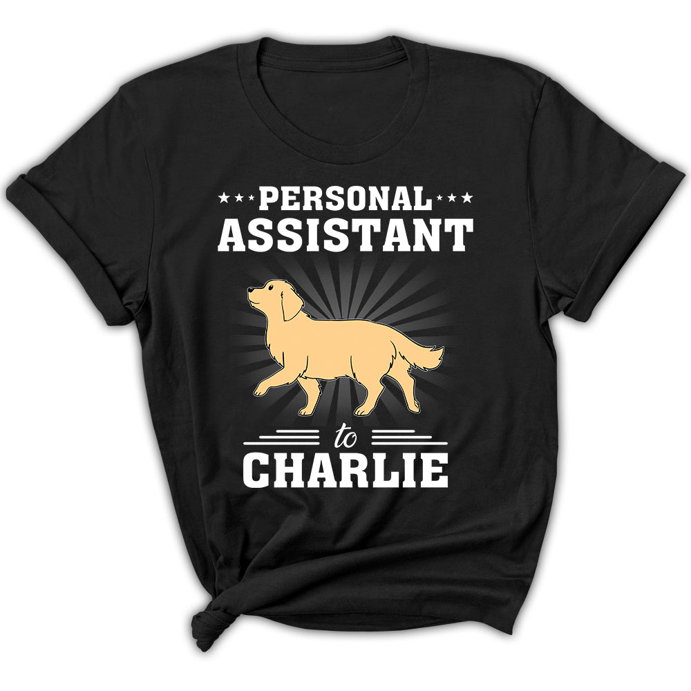 Dog Assistant - Exclusive Personalized Custom Women's T-shirt for Pet Lovers