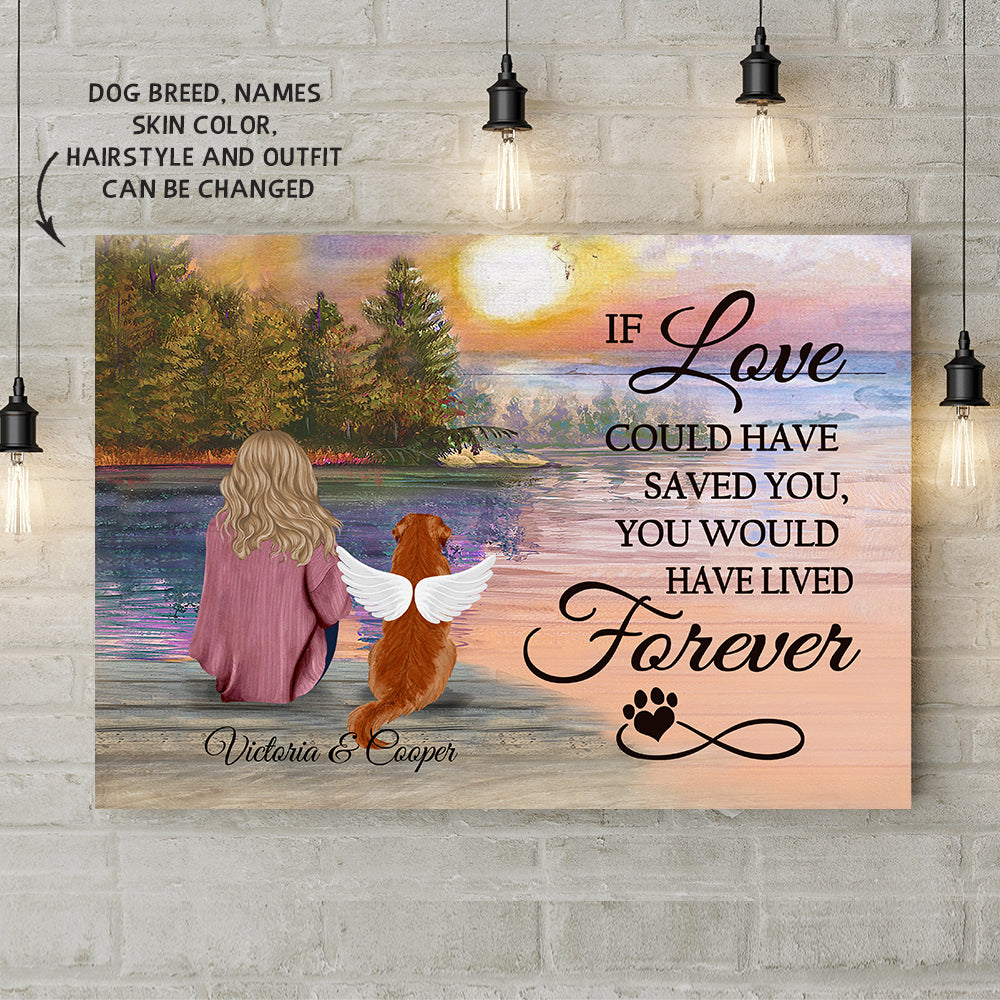 If Love Could Have Saved You - Exquisite Personalized Custom Canvas Print for Pet Lovers