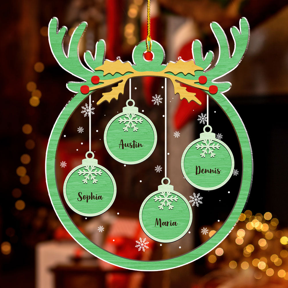 Unique Red Paw Charm - Personalized Custom Acrylic Christmas Ornament