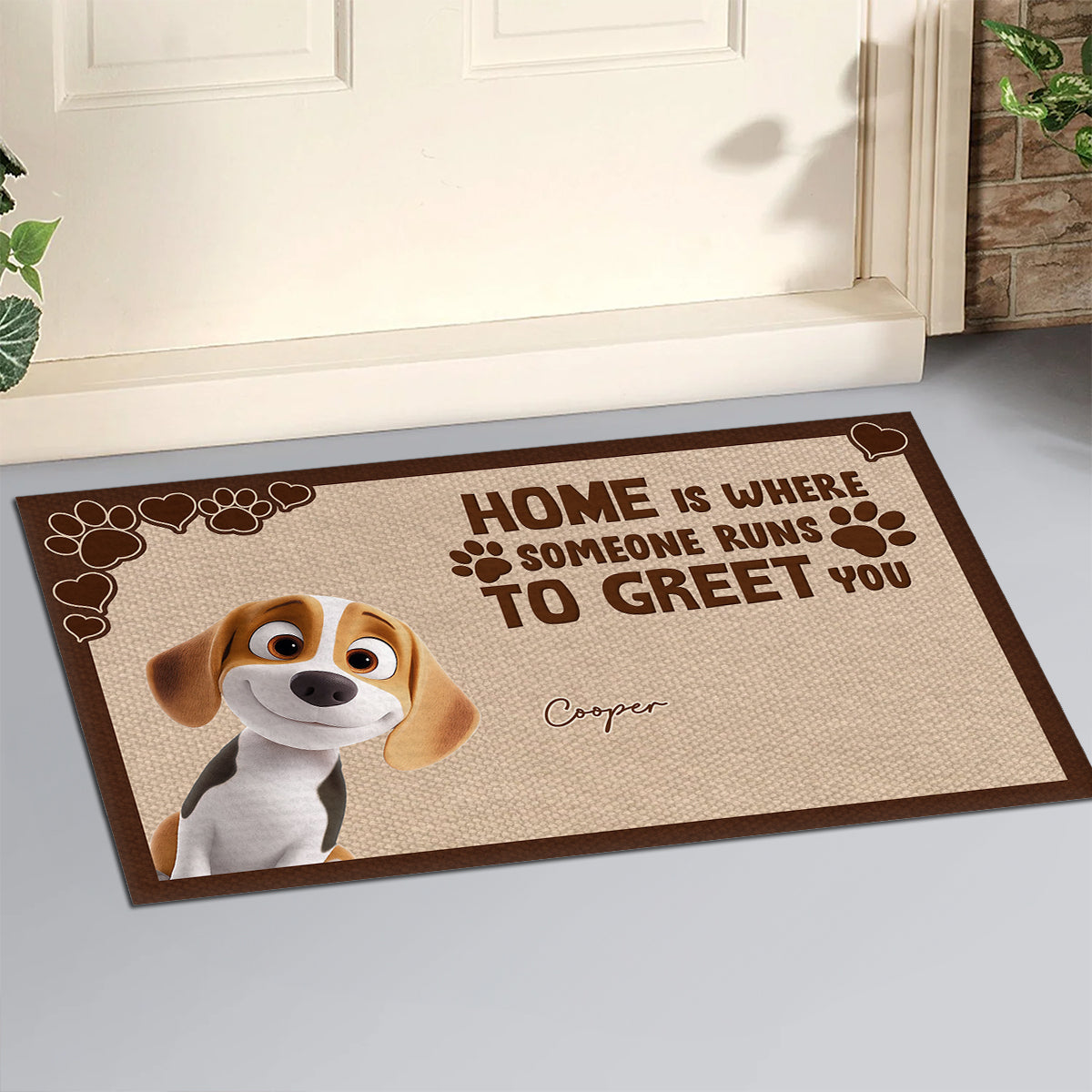 Greet You - Personalized Custom Pet Doormat with Cat or Dog Picture