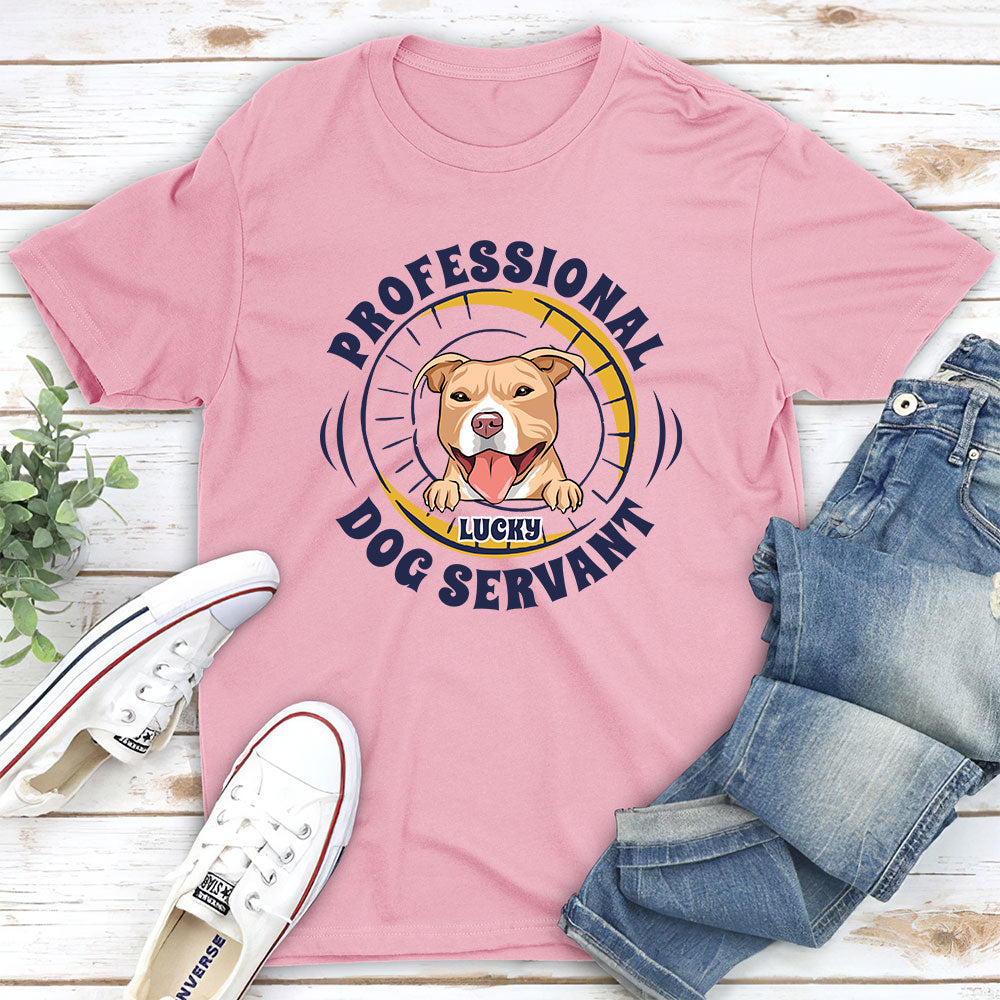 Unique Personalized Custom Unisex Professional Dog Servant T-shirt - 5.3 oz