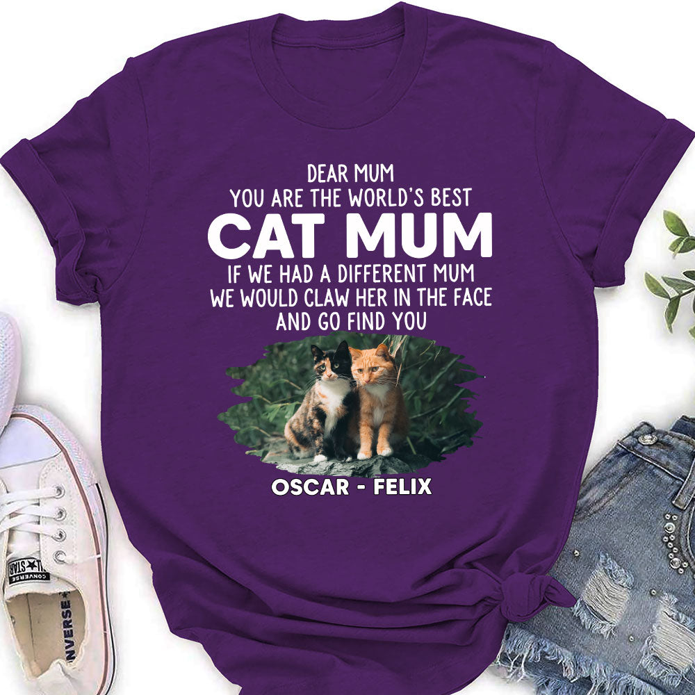Unique Personalized Custom Women's 'We Would Claw' Photo T-shirt - Ideal Gift for Pet Lovers