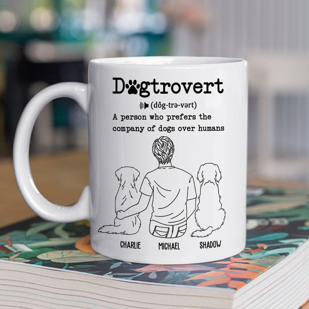 Dogtrovert Definition - Exquisite Personalized Custom Coffee Mug for All Beverages