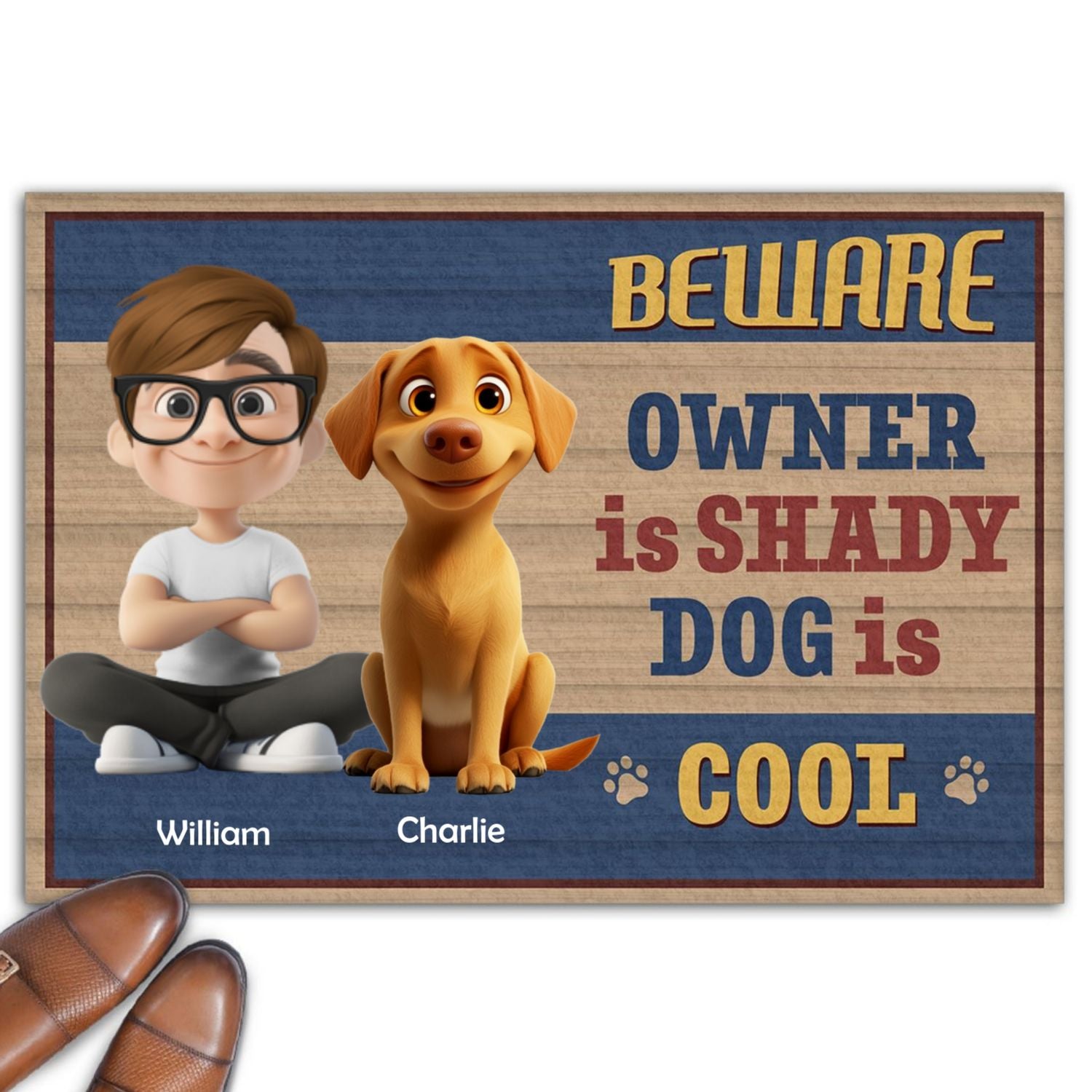 Cool Dogs - Personalized Custom Doormat with Sublimation Printing