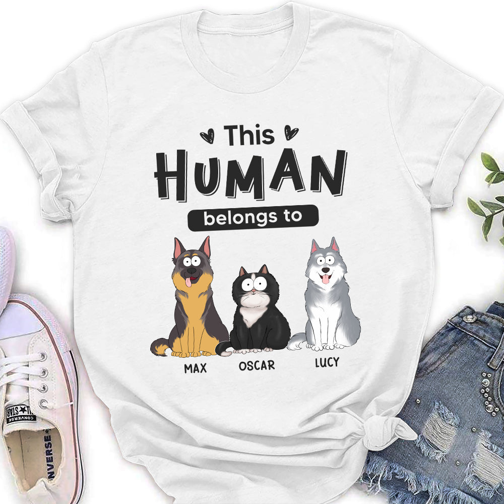 Belongs To Pets - Exquisitely Personalized Custom Women's T-shirt for Pet Lovers