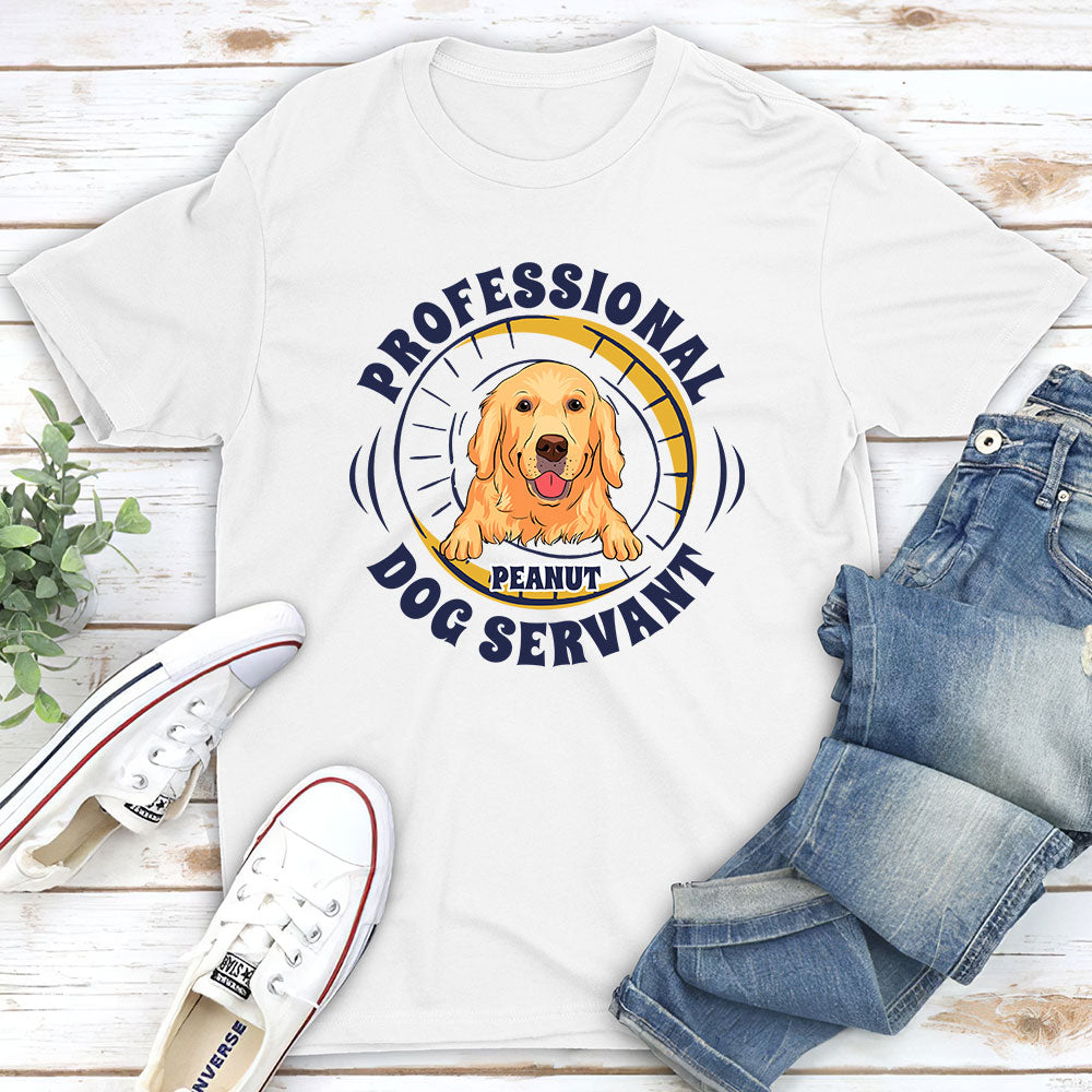 Unique Personalized Custom Unisex Professional Dog Servant T-shirt - 5.3 oz