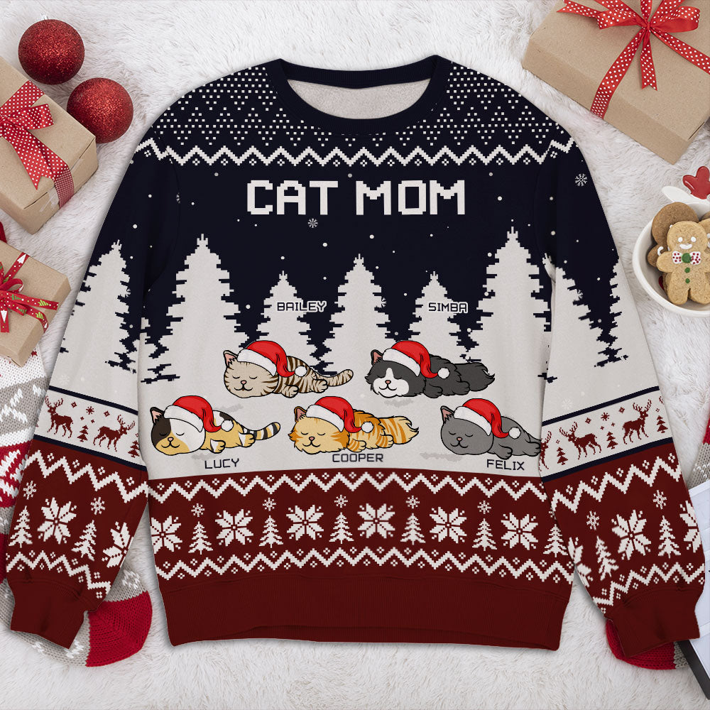 Snowy Winter Night - Exclusive Personalized Custom All-Over-Print Unisex Sweatshirt for Pet Lovers