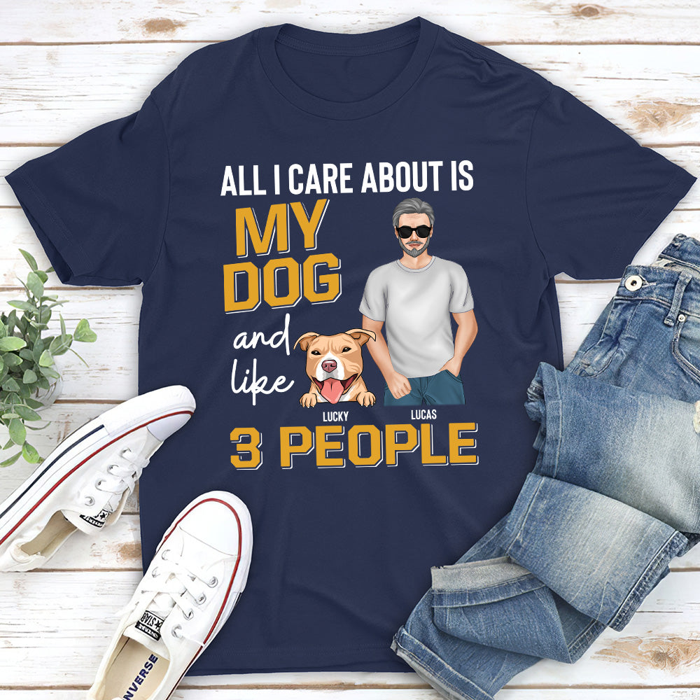 All I Care - Personalized Custom Unisex 5.3 oz T-shirt for Pet Lovers