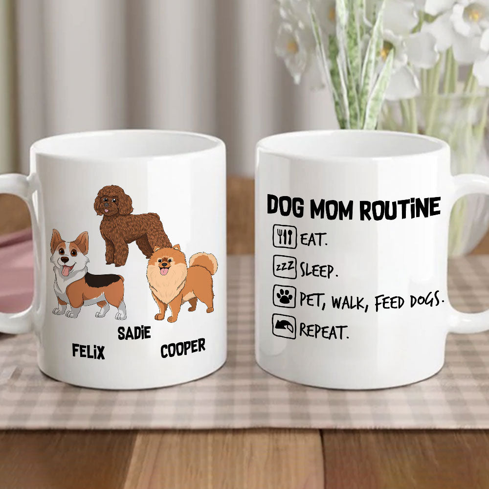 Customizable Dog Dad Routine Personalized Coffee Mug for Pet Lovers