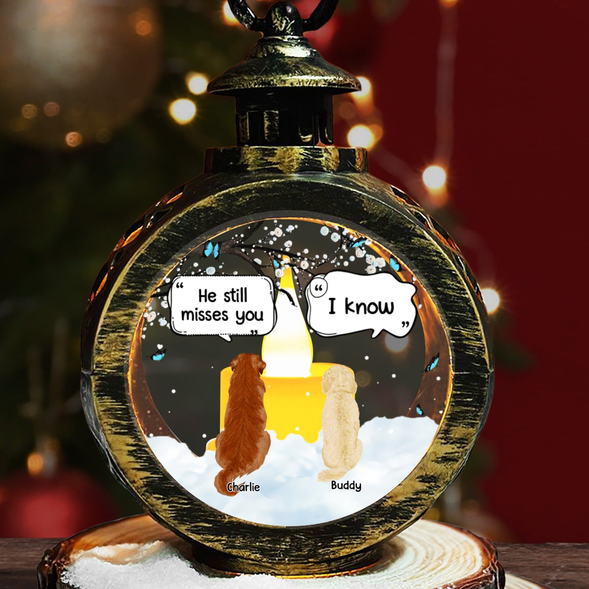 I Know They Miss Me - Exquisitely Personalized Custom Christmas Lantern for Heartfelt Celebrations