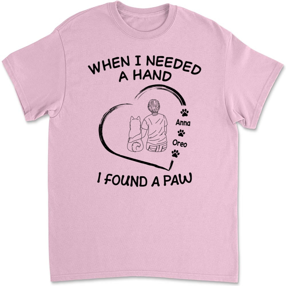 I Found A Paw - Customizable Unisex Personalized T-shirt for Pet Lovers