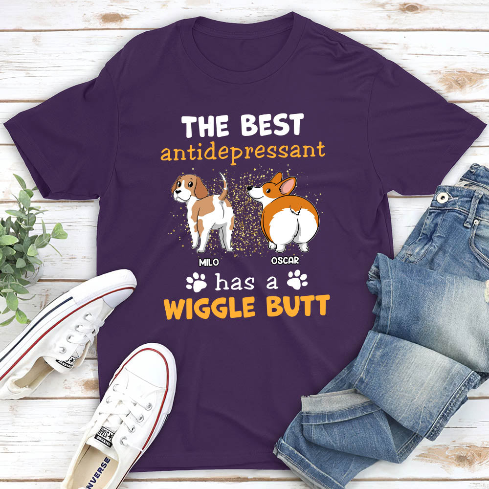Wiggle Butt - Personalized Custom Unisex 5.3 oz T-shirt for Pet Lovers